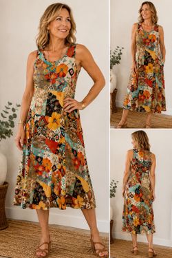 Chicos travelers vintage dress. Size 1 (8/10)