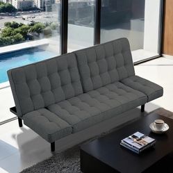 New Dark Gray Futon Sofa! Includes Free Delivery 🚚! Free Assembly!