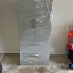 Commercial Gray Metal Office Cabinet