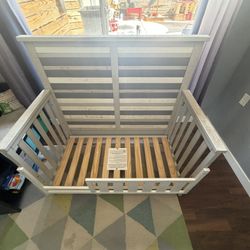 Child Craft Long Beach 4-in-1 Convertible Crib – Gray/White – $175 OBO