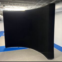 Impact Displays 10’ Curved Pop-Up Trade Show Booth – w/ Case & Lights