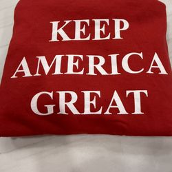 Unisex Red Hooded Sweatshirt with 'Make America Great Again'