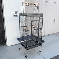 (NEW) $155 Large 68-inch Tall Bird Cage with Rolling Stand for Parrots Parakeets Cockatiel Lovebird