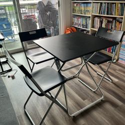IKEA Folding Table + 3 Chairs Set – Good Condition – $50