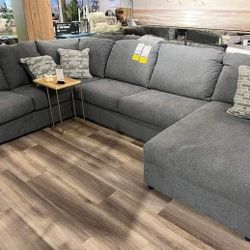 Charcoal Sectional Sofa Couch 