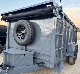 Brand New 14ft Long HEAVY DUTY SCISSOR LIFT Hydraulic Dump Trailer FULLY LOADED 💪🏻  delivered to your door 🚪🚚