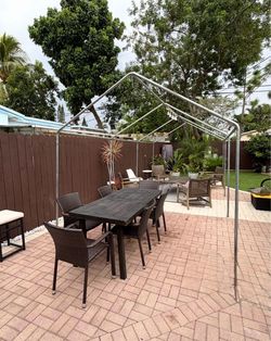 Large 10’ x 20’ Metal Frame Structure – Great for Sukkah / Outdoor Setup