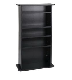 Media Storage Cabinet, 5-Tier Adjustable CD DVD Storage Tower, Holds 240 CDs, Black