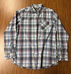 Ben Sherman Men’s Long-Sleeve Button-Down Shirt, Medium, Plaid