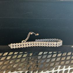 Two Carats Natural Diamonds Tennis Bracelet On A Platinum Overlay 