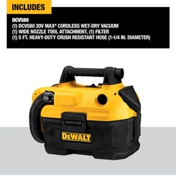 DEWALT 20-volt max 2.0-Gallon Cordless Wet/Dry Shop Vacuum (Battery Not Included)