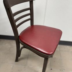 Restaurant Wooden Chair With Vinyl Padded Seat
