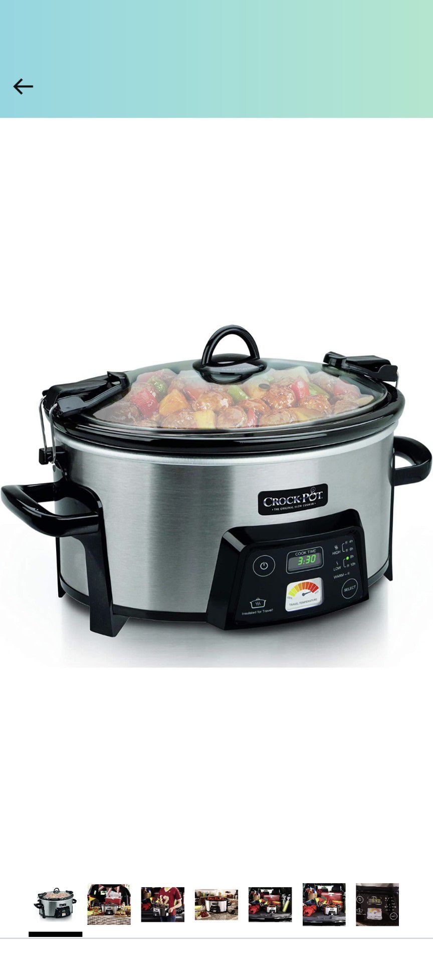 6 Qt Crock Pot Slow Cooker White Ceramic Programmable for Sale in West Palm  Beach, FL - OfferUp