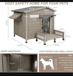 Medium size wooden dog house