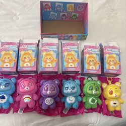 Care Bears Caring cuties . Vinyl plush pendant . All new trending Care Bears