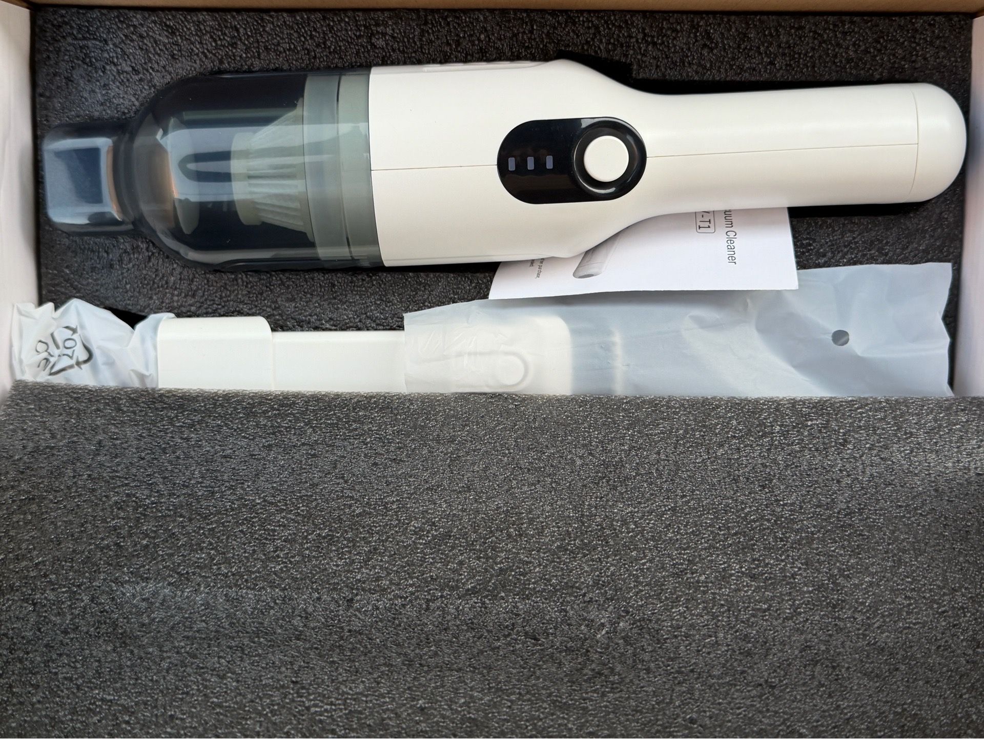 Handheld vacuum cleaner.