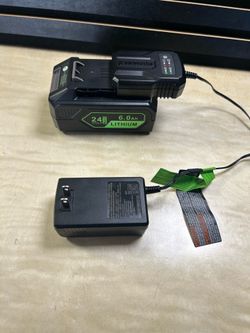 Greenworks Compatible 24V 6.0Ah Battery w/ OEM Greenworks 24V Charger