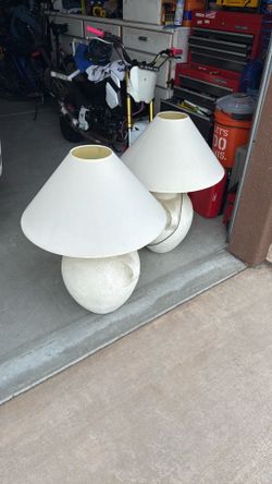 Set of 2 lamps bedside end table living room