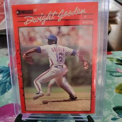 New York Mets Dwight Gooden Variation '90 Donruss No Dot Behind Inc Baseball Card 