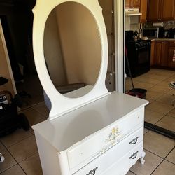 Dresser with mirror