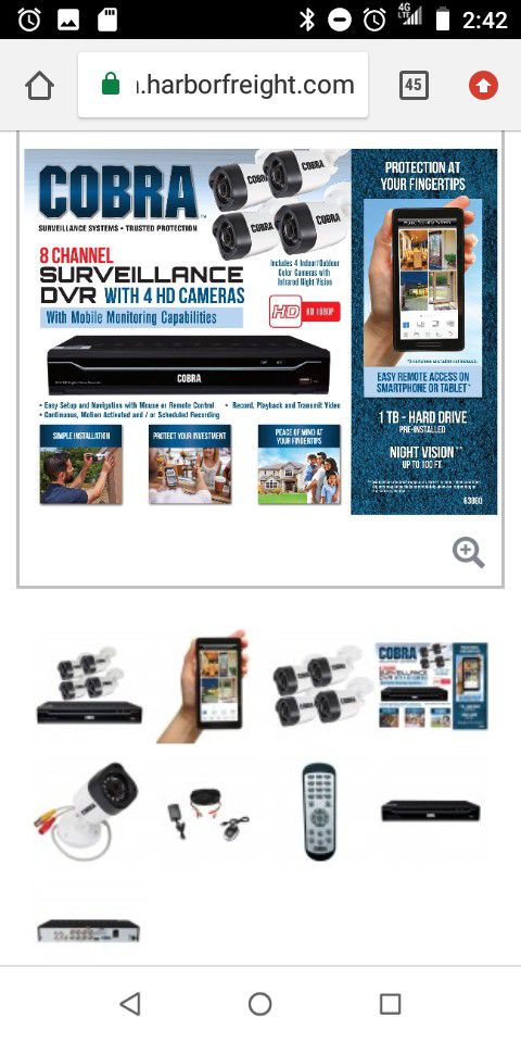 Home  | 8 Channel Surveillance DVR with 4 HD Cameras and Mobile Monitoring Capabilities