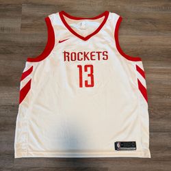 Nike James Harden #13 Houston Rockets NBA Swingman Jersey White Red Size 60 -3XL
