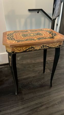 Antique Musical End Table