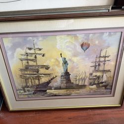 Operation Liberty 1986 Kipp Soldwedel Offset Lithograph and Frame