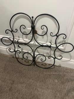 Black Wrought Iron Scroll Wall Decor