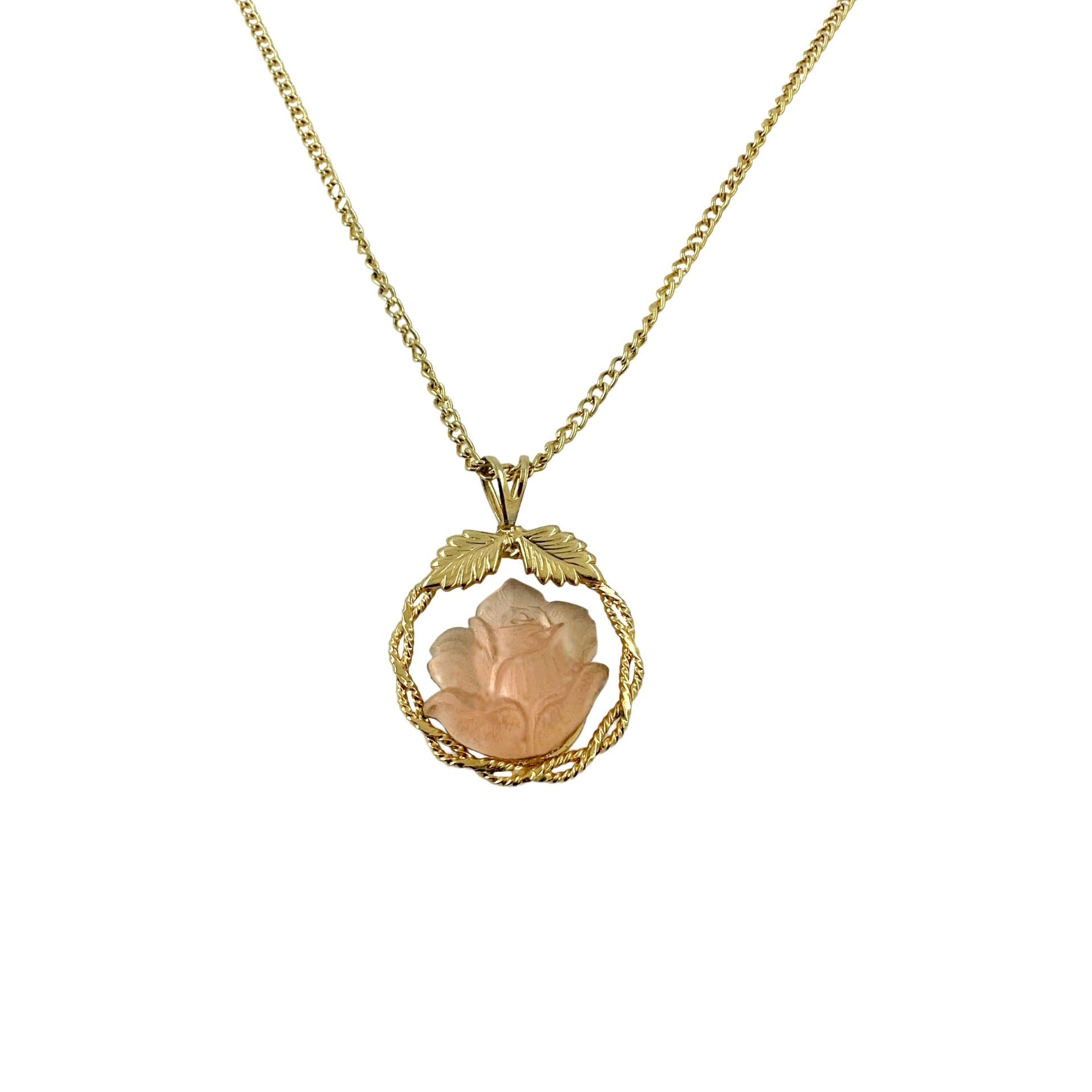 1960s Pastel Pink Rose Cameo Pendant Necklace, Regency Victorian Romantic Style, Gold Plated, Czech Pressed Satin Glass, Choker Collar, Textured Fram