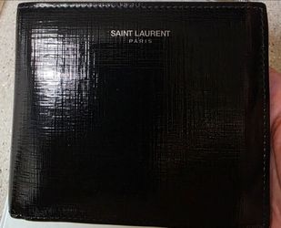 Saint Laurent Paris Black Leather Bifold Wallet