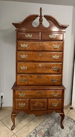 Vintage American Drew Traditional Highboy Chest🔺Good Condition 🔺