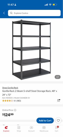 Gorilla Rack Z-Beam 5-Shelf Steel Storage Rack