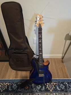 PRS SE Custom 24 Guitar - Trans Blue + PRS Gig Bag & Accessories
