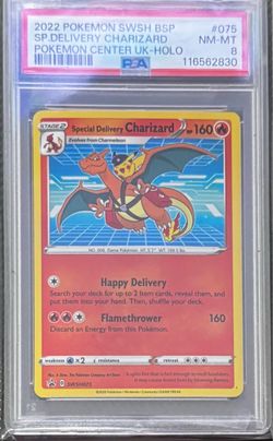 PSA 8 Special Delivery Charizard SWSH075 Holo Pokemon Card
