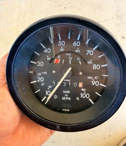 vw 1972 speedometer 100 mph