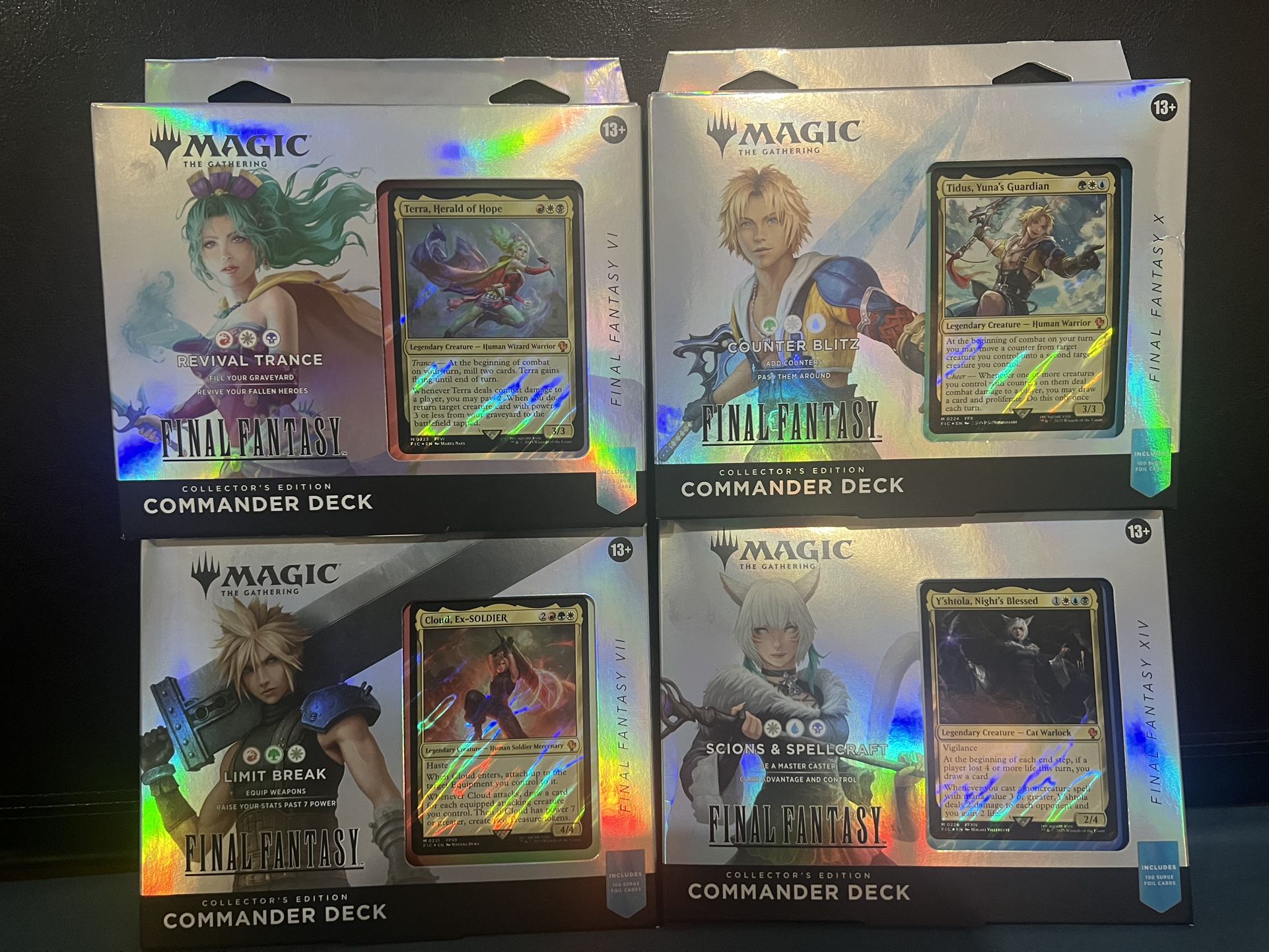 Magic The Gathering Final Fantasy Collector's Ed. Commander Deck Bundle/Collectors  Boosters Box!