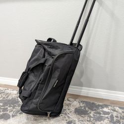 Dejuno Medium Size Rolling Duffle Bag Carry-on Size Black Luggage