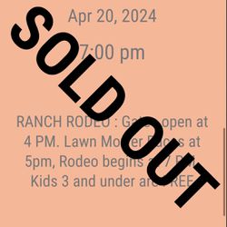 2 Norco Rodeo Tickets - Saturday 4/20