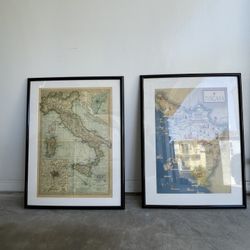 "Vintage Maps from Florence: Tuscan Region and Italy"