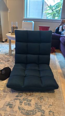 Tufted Floor Gaming Chair Dark Teal like new