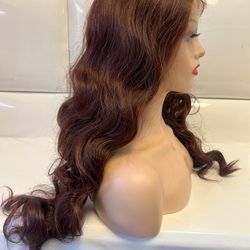 Synthetic Wig- Curly Brown Hair~costume Cosplay Halloween-brand New $30-Peluca Rizada Cafe Nueva