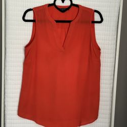 Adrianna Papel Sleeveless Coral/Red Dressy Blouse 