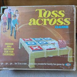 Vintage 1970s Toss Across Family Fun Old School Tic Tac Toe Game Made By IDEAL Brand Collectable