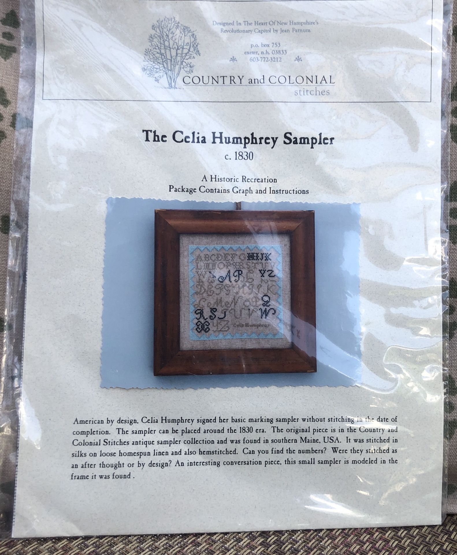 Cross stitch Celia Humphrey Sampler