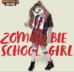 Spooktacular Creations Zombie Schoolgirl Costume Girls XL