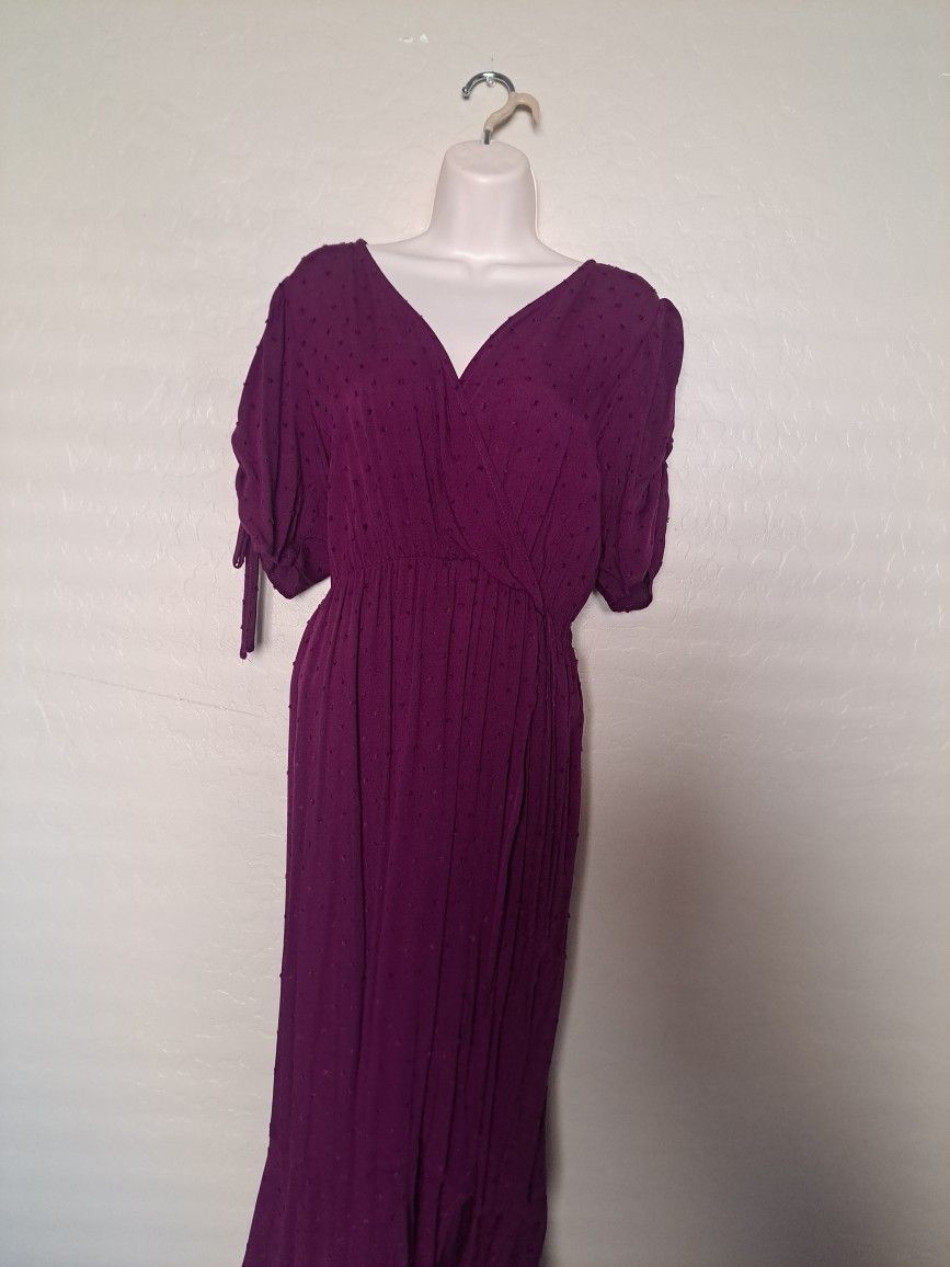 New, Torrid, Dress, Plus, Plus Size, 1x, 14/16, Plum, Lbd, Party