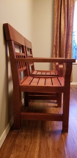 4 solid wood chairs (patio or indoor dining)