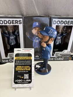 Dodgers Ice Cube Bobblehead Signed