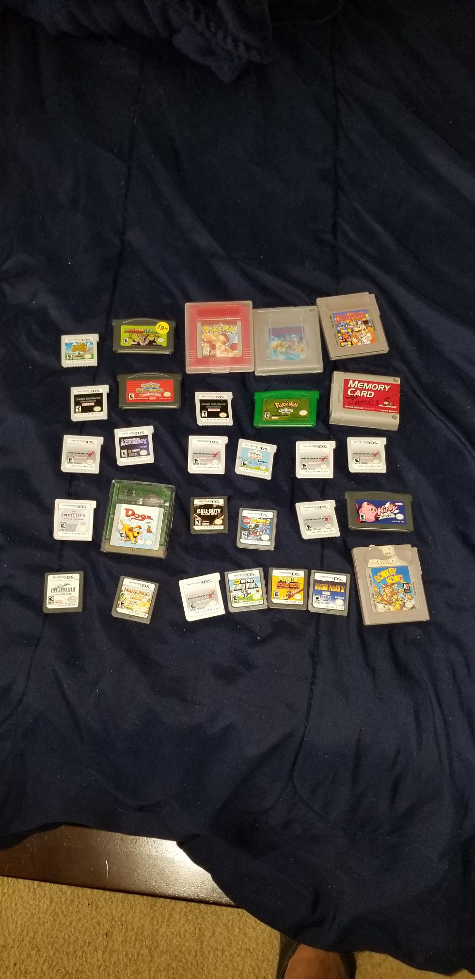 GameBoy games DS games 3D games Game Boy Advance games